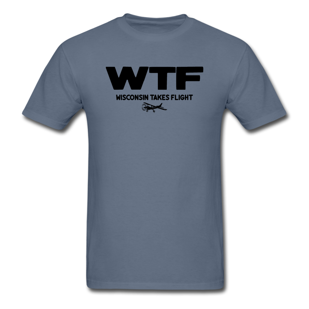 WTF - Wisconsin Takes Flight - Black - v2 - Unisex Classic T-Shirt - denim