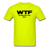 WTF - Wisconsin Takes Flight - Black - v2 - Unisex Classic T-Shirt - safety green