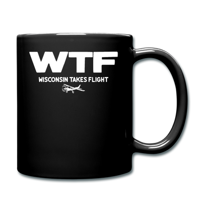 WTF - Wisconsin Takes Flight - White - v2 - Full Color Mug - black