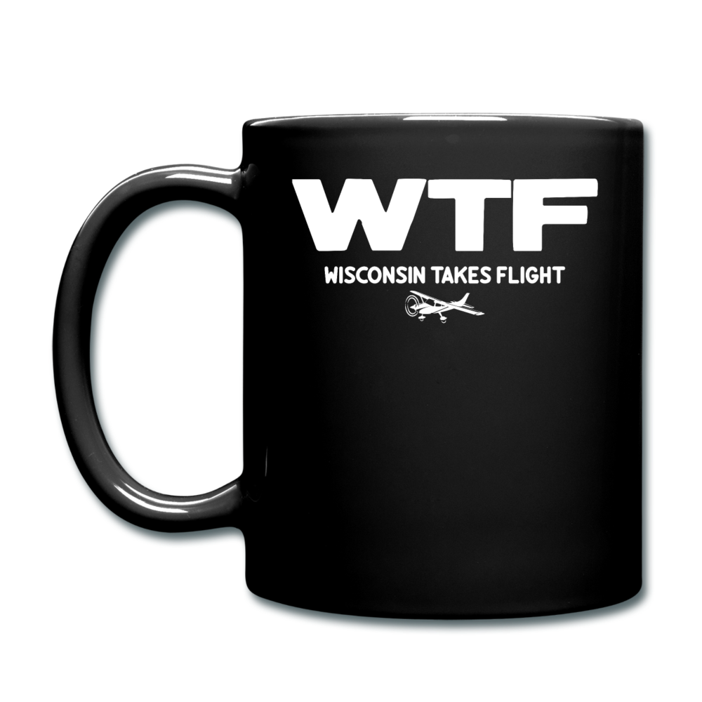 WTF - Wisconsin Takes Flight - White - v2 - Full Color Mug - black