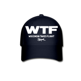 WTF - Wisconsin Takes Flight - White - v2 - Baseball Cap - navy