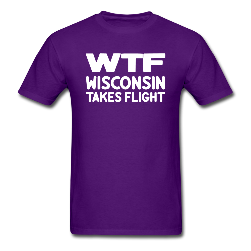 WTF - Wisconsin Takes Flight - White - v1 - Unisex Classic T-Shirt - purple