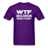 WTF - Wisconsin Takes Flight - White - v1 - Unisex Classic T-Shirt - purple
