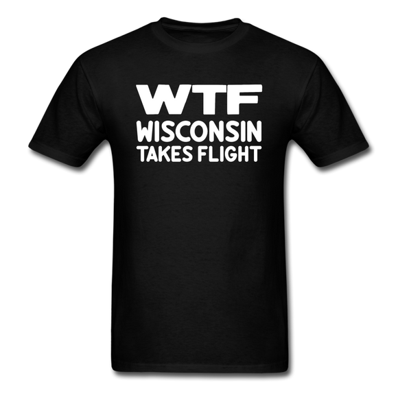 WTF - Wisconsin Takes Flight - White - v1 - Unisex Classic T-Shirt - black