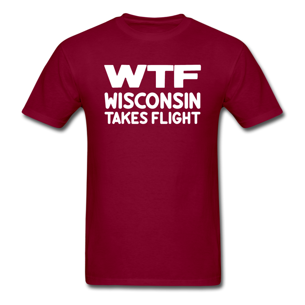 WTF - Wisconsin Takes Flight - White - v1 - Unisex Classic T-Shirt - burgundy