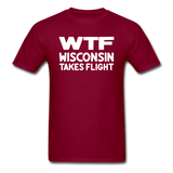 WTF - Wisconsin Takes Flight - White - v1 - Unisex Classic T-Shirt - burgundy