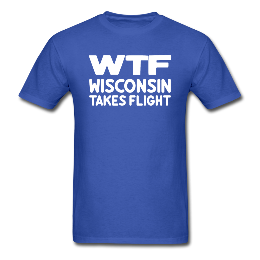 WTF - Wisconsin Takes Flight - White - v1 - Unisex Classic T-Shirt - royal blue