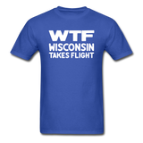 WTF - Wisconsin Takes Flight - White - v1 - Unisex Classic T-Shirt - royal blue