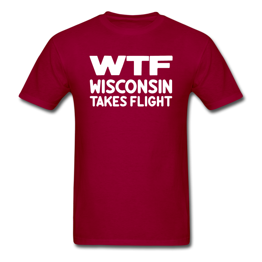 WTF - Wisconsin Takes Flight - White - v1 - Unisex Classic T-Shirt - dark red