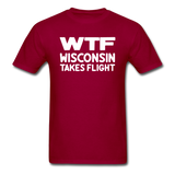 WTF - Wisconsin Takes Flight - White - v1 - Unisex Classic T-Shirt - dark red