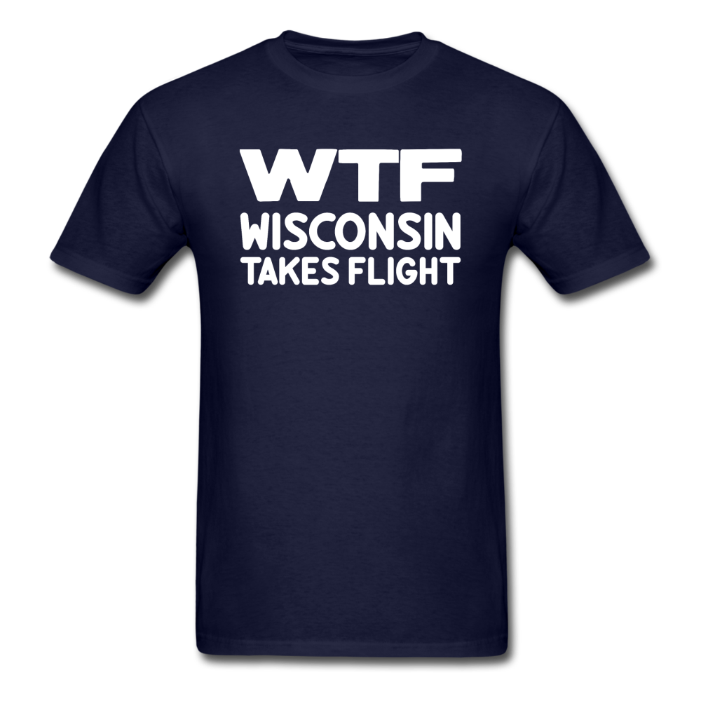 WTF - Wisconsin Takes Flight - White - v1 - Unisex Classic T-Shirt - navy