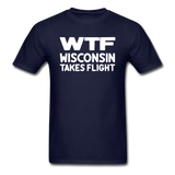 WTF - Wisconsin Takes Flight - White - v1 - Unisex Classic T-Shirt - navy
