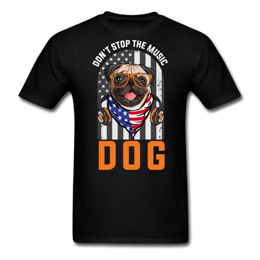 Don't Stop The Music Dog - Unisex Classic T-Shirt - black