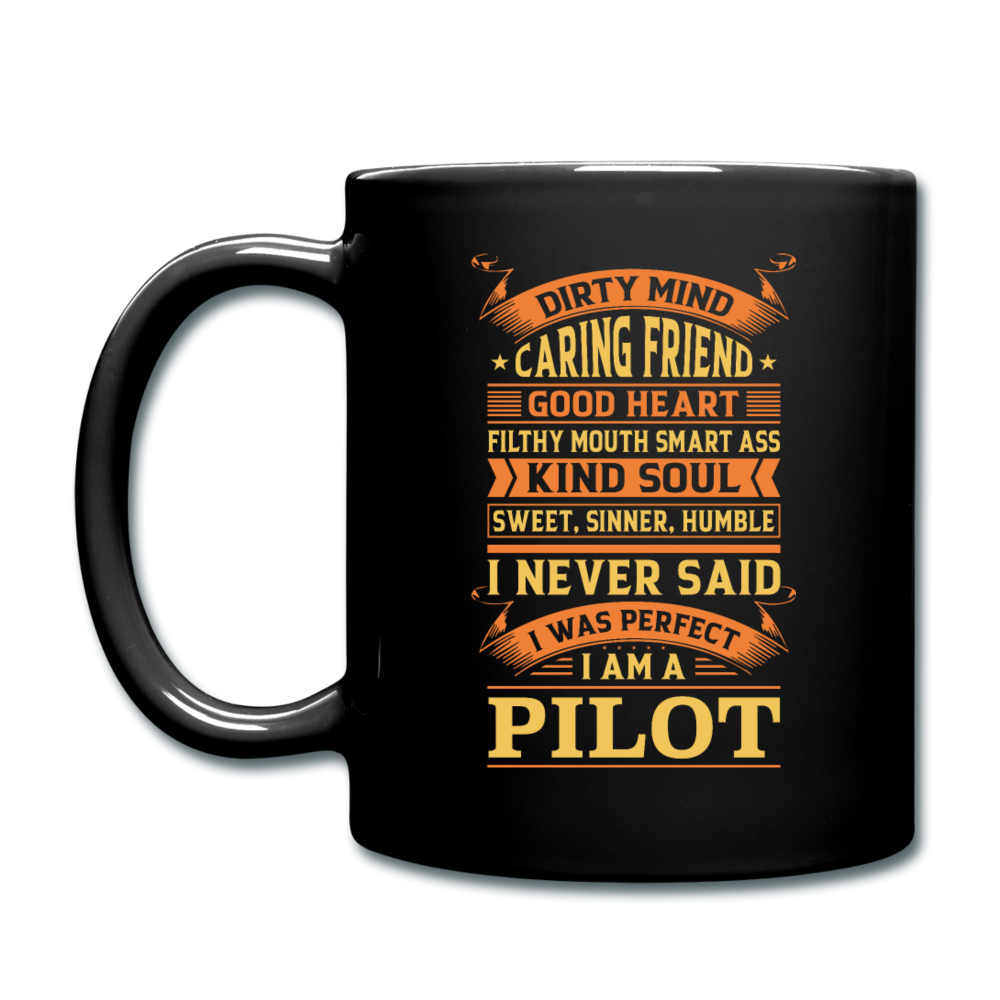 Dirty Mind, Kind Soul - Pilot - Full Color Mug - black