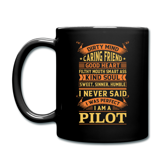 Dirty Mind, Kind Soul - Pilot - Full Color Mug - black