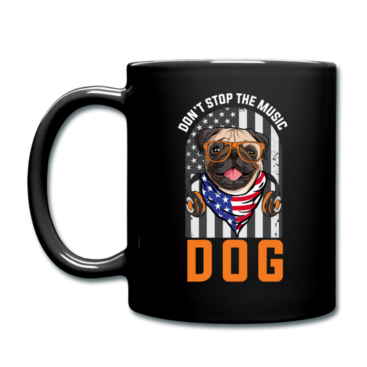 Don't Stop The Music Dog - Full Color Mug - black