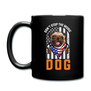 Don't Stop The Music Dog - Full Color Mug - black