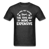 Men Get Older, Toys Get More Expensive - White - Unisex Classic T-Shirt - heather black
