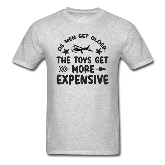 Men Get Older, Toys Get More Expensive - Black - Unisex Classic T-Shirt - heather gray