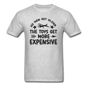 Men Get Older, Toys Get More Expensive - Black - Unisex Classic T-Shirt - heather gray