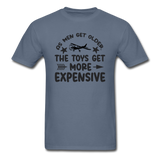 Men Get Older, Toys Get More Expensive - Black - Unisex Classic T-Shirt - denim
