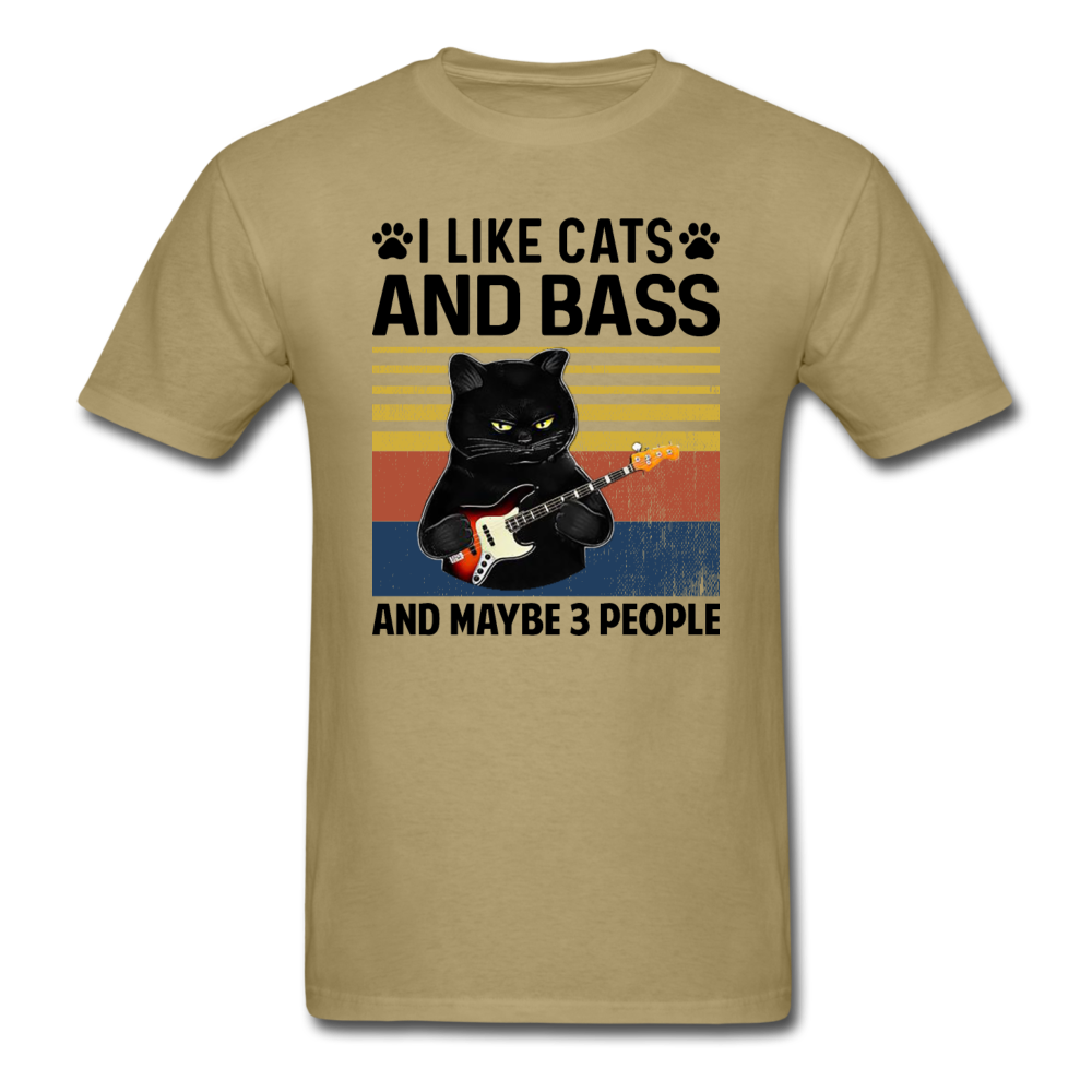 I Like Cats, Bass And 3 People - Unisex Classic T-Shirt - khaki