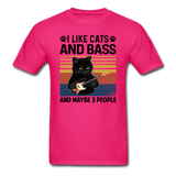 I Like Cats, Bass And 3 People - Unisex Classic T-Shirt - fuchsia