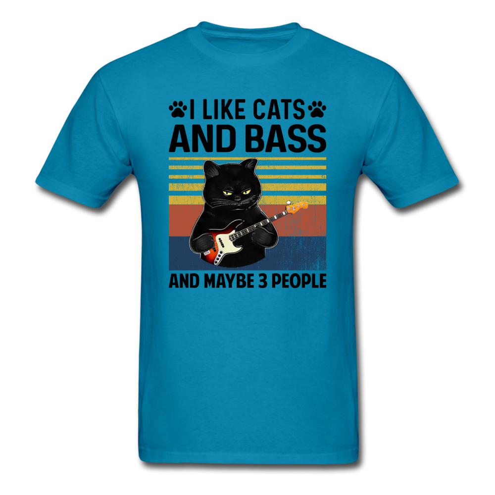 I Like Cats, Bass And 3 People - Unisex Classic T-Shirt - turquoise