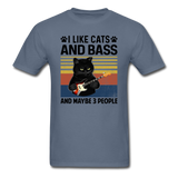 I Like Cats, Bass And 3 People - Unisex Classic T-Shirt - denim