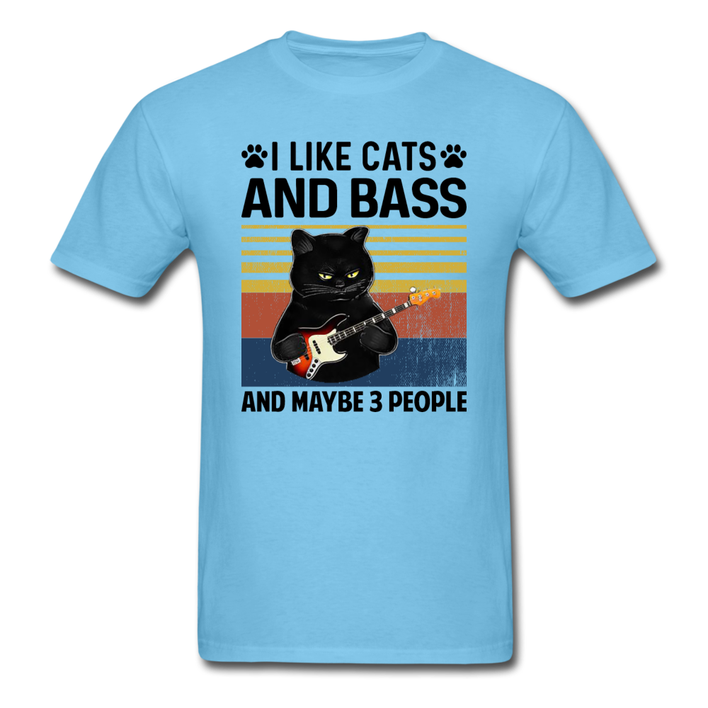 I Like Cats, Bass And 3 People - Unisex Classic T-Shirt - aquatic blue