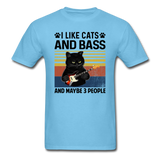 I Like Cats, Bass And 3 People - Unisex Classic T-Shirt - aquatic blue