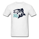 Fishing Makes Me Happy - Unisex Classic T-Shirt - white