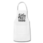 Cooking Is Love Made Visible - Black - Adjustable Apron - white