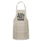 Cooking Is Love Made Visible - Black - Adjustable Apron - natural