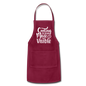 Cooking Is Love Made Visible - White - Adjustable Apron - burgundy