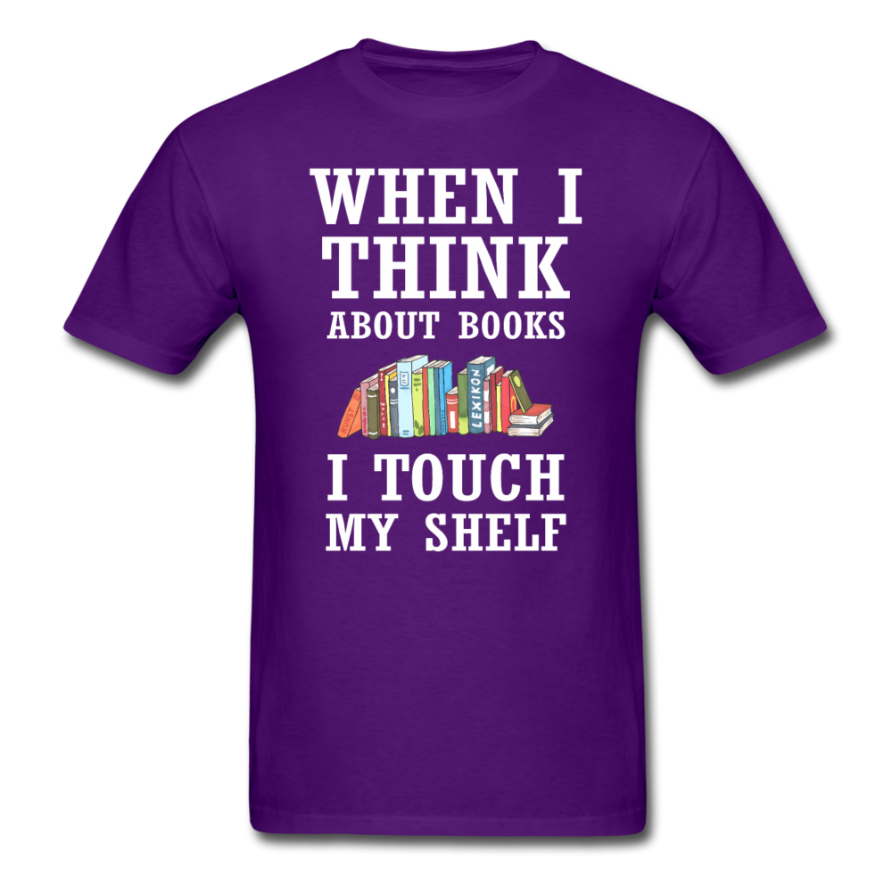 Think About Books - Touch My Shelf - Unisex Classic T-Shirt - purple