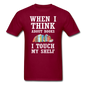 Think About Books - Touch My Shelf - Unisex Classic T-Shirt - burgundy