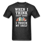 Think About Books - Touch My Shelf - Unisex Classic T-Shirt - heather black