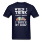 Think About Books - Touch My Shelf - Unisex Classic T-Shirt - navy