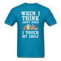 Think About Books - Touch My Shelf - Unisex Classic T-Shirt - turquoise