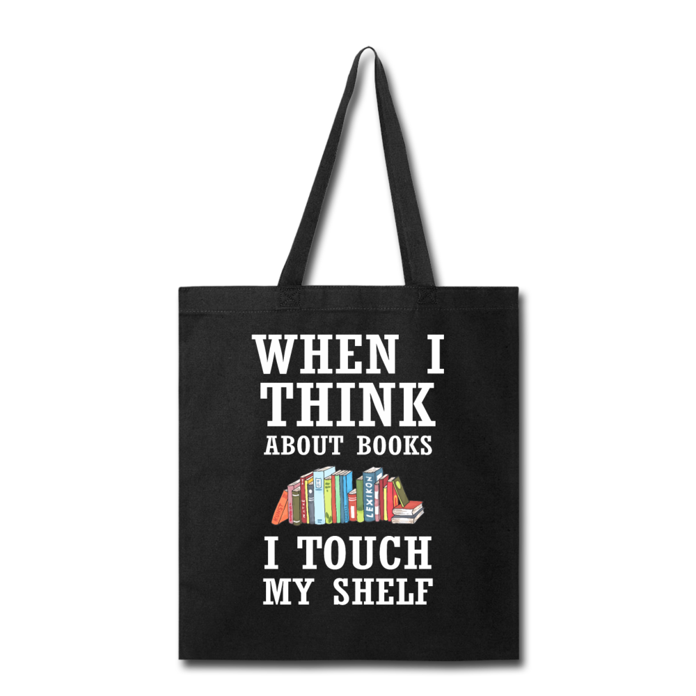 Think About Books - Touch My Shelf - Tote Bag - black