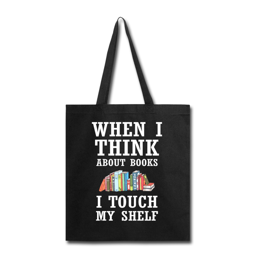 Think About Books - Touch My Shelf - Tote Bag - black