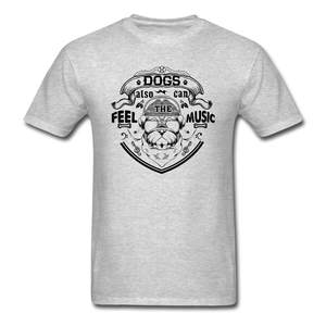 Dogs Also Can Feel The Music - Black - Unisex Classic T-Shirt - heather gray