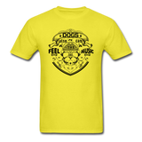Dogs Also Can Feel The Music - Black - Unisex Classic T-Shirt - yellow
