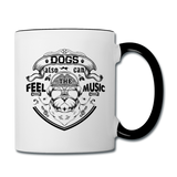 Dogs Also Can Feel The Music - Black - Contrast Coffee Mug - white/black
