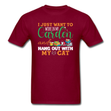 I just Want to Garden And My Cat - Unisex Classic T-Shirt - burgundy