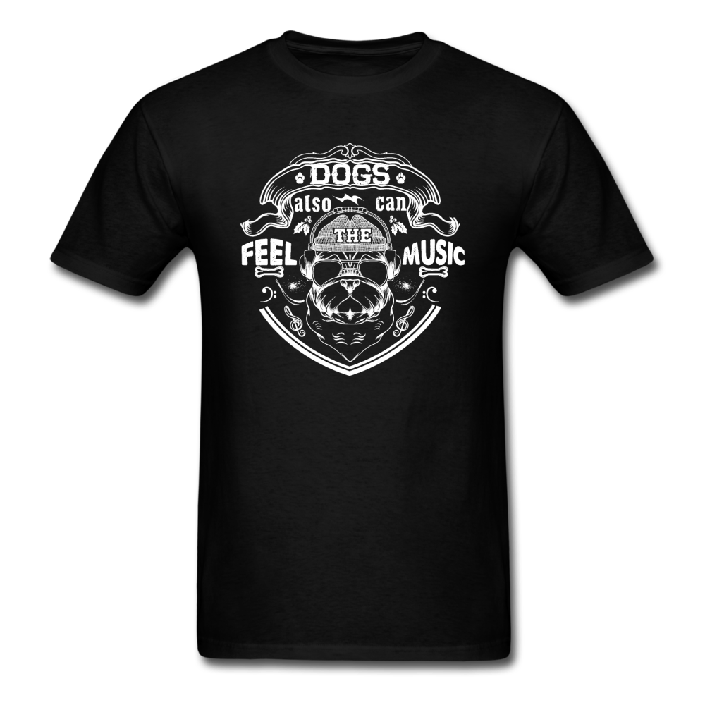 Dogs Also Can Feel The Music - White - Unisex Classic T-Shirt - black