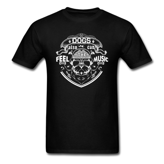 Dogs Also Can Feel The Music - White - Unisex Classic T-Shirt - black