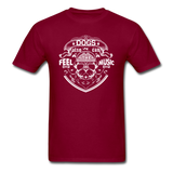 Dogs Also Can Feel The Music - White - Unisex Classic T-Shirt - burgundy