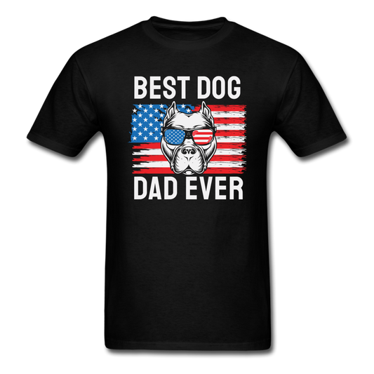 Best Dog Dad Ever - Flag - Unisex Classic T-Shirt - black